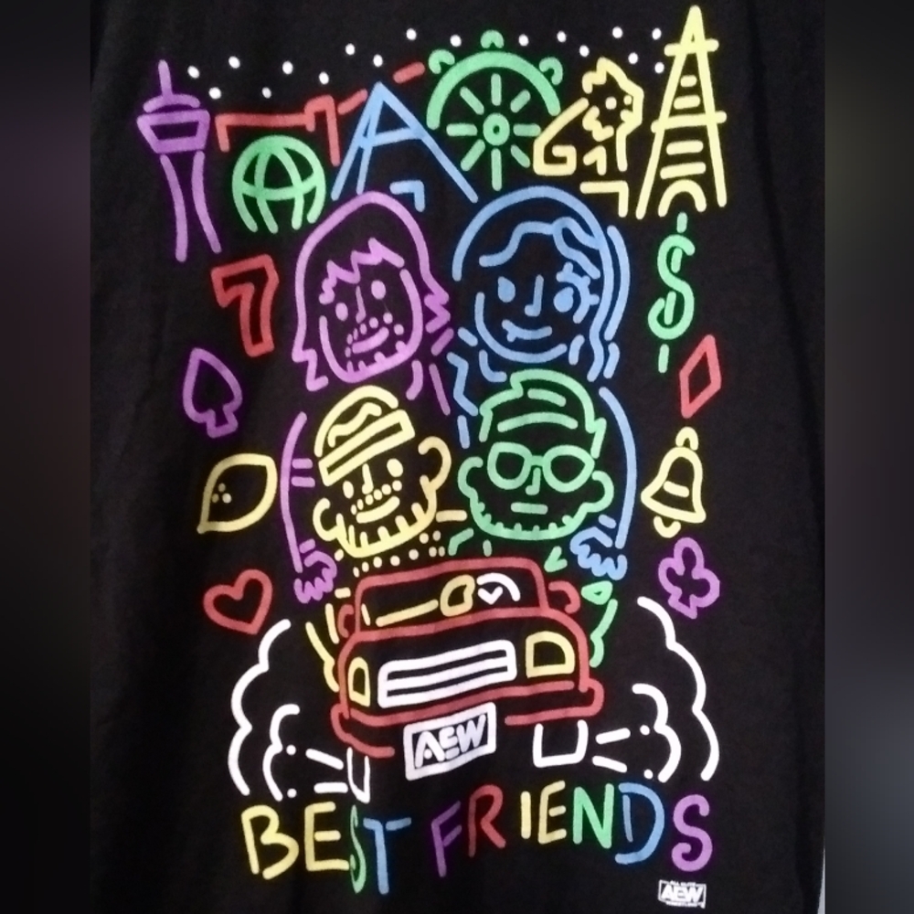 AEW "Best Friends" Tultex Black Tee | XXL - Picture 2 of 7